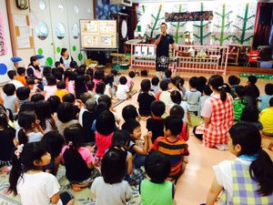 2014年07月17日、川内諏訪保育園お米マイスター食育出前授業